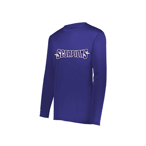 [222822.747.XS-LOGO1] Men's LS Smooth Sport Shirt (Adult XS, Purple, Logo 1)
